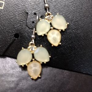Ballet dangling secret paw print earrings